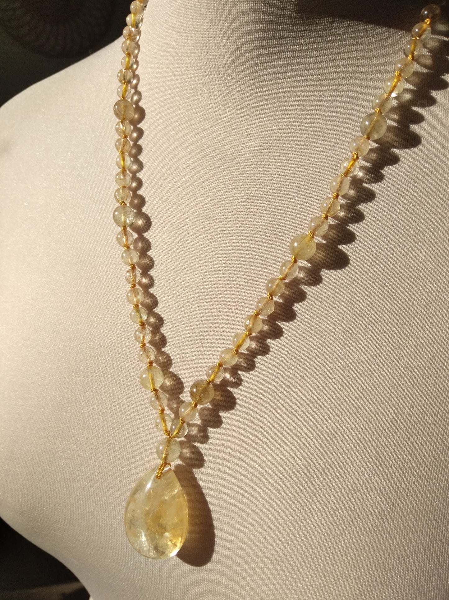 Collier en citrine "courage"