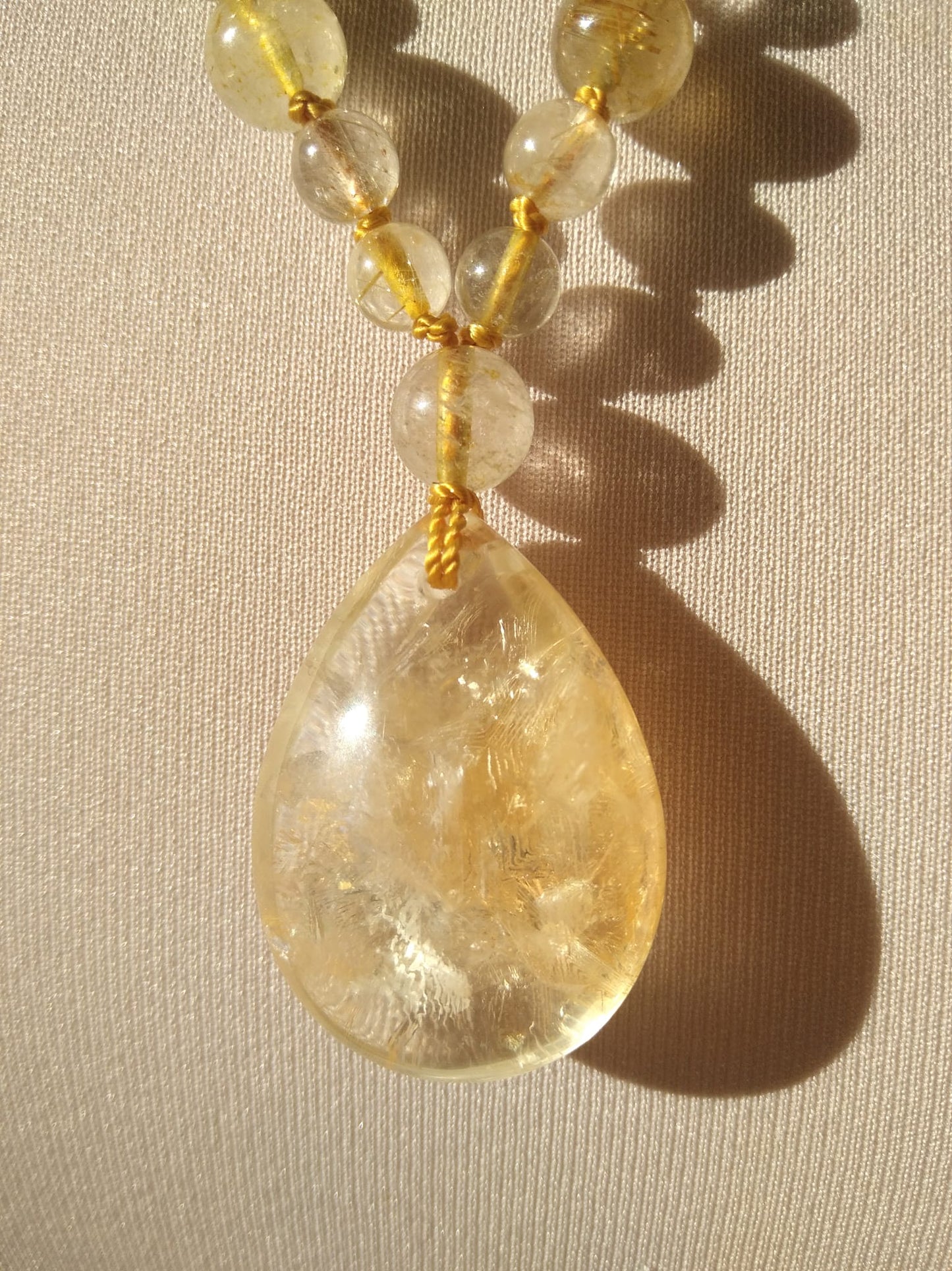 Collier en citrine "courage"