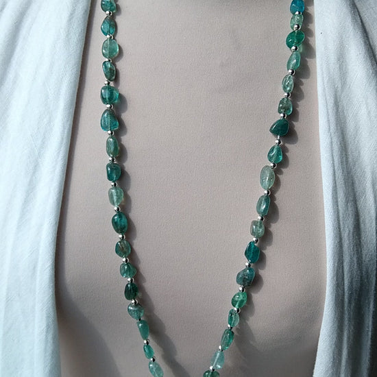 collier mala en fluorite