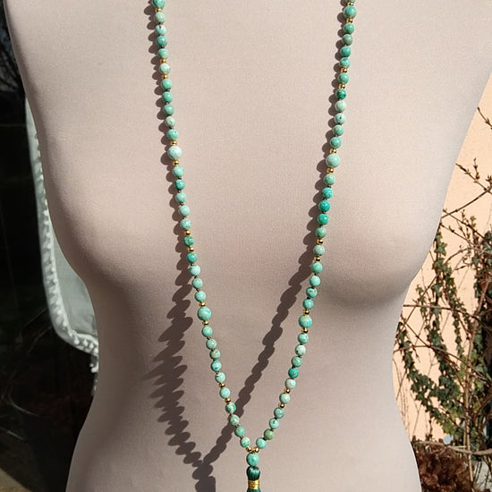 mala 108 perles turquoise